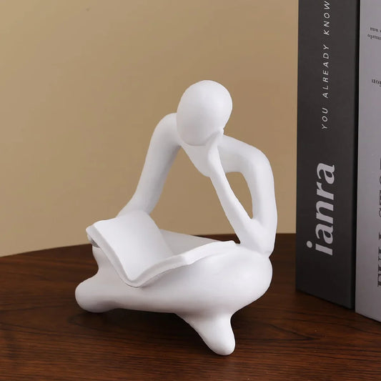 Modern Abstract Bookend – Creative Decor for Bookshelves & Cabinets