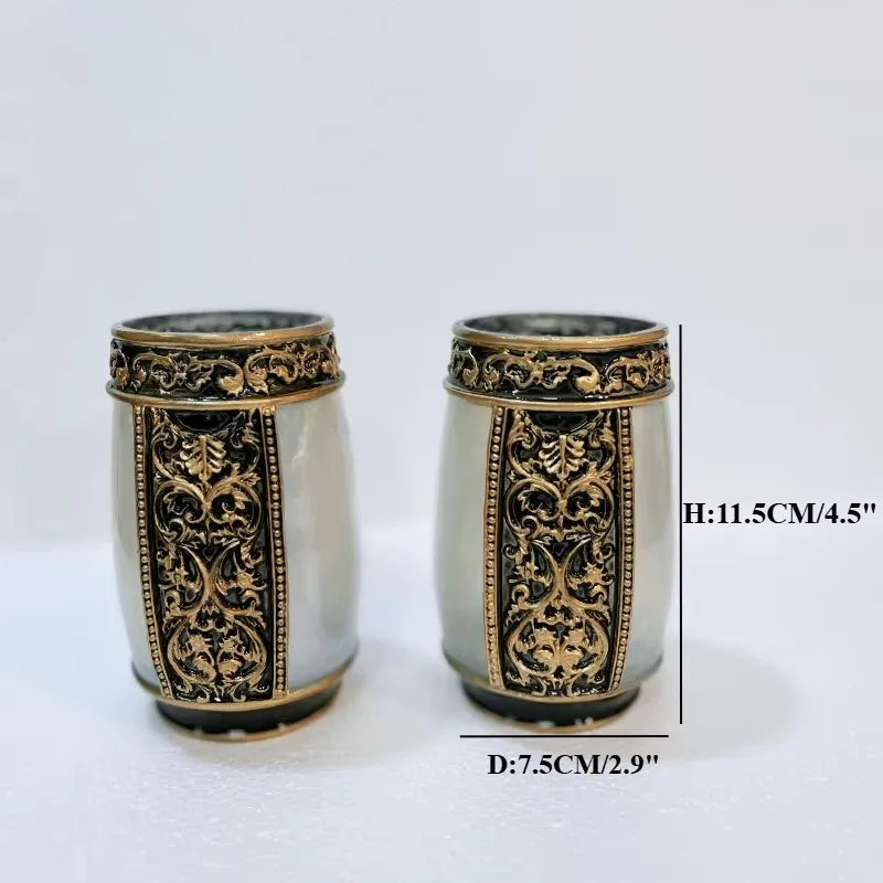 Resin Bathroom Accessories Set – Toothbrush Holder & Shower Decor Essentials