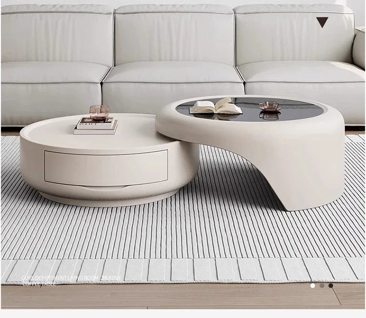 Modern Luxury Round Coffee Table – Minimalist Living Room Furniture