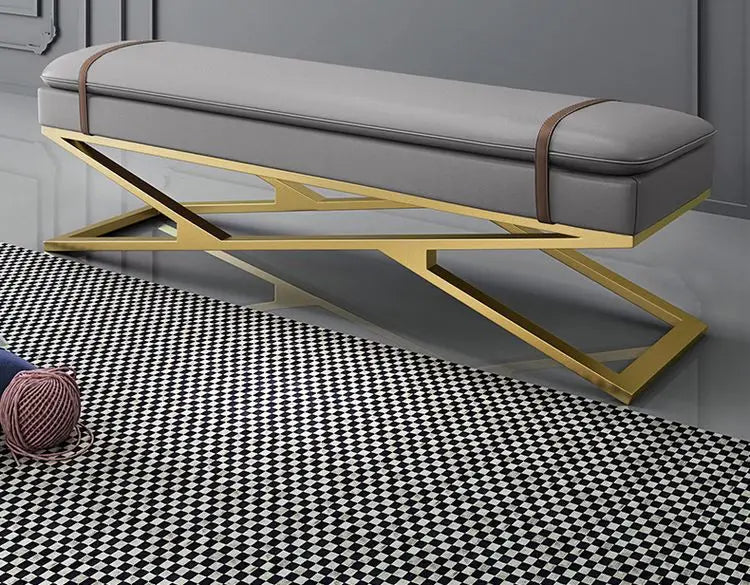 Luxury Nordic Bench – Elegant Makeup Stool & Entryway Seating