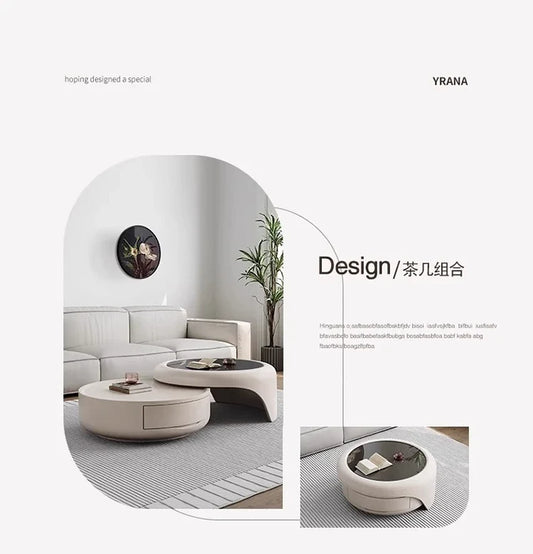 Modern Luxury Round Coffee Table – Minimalist Living Room Furniture