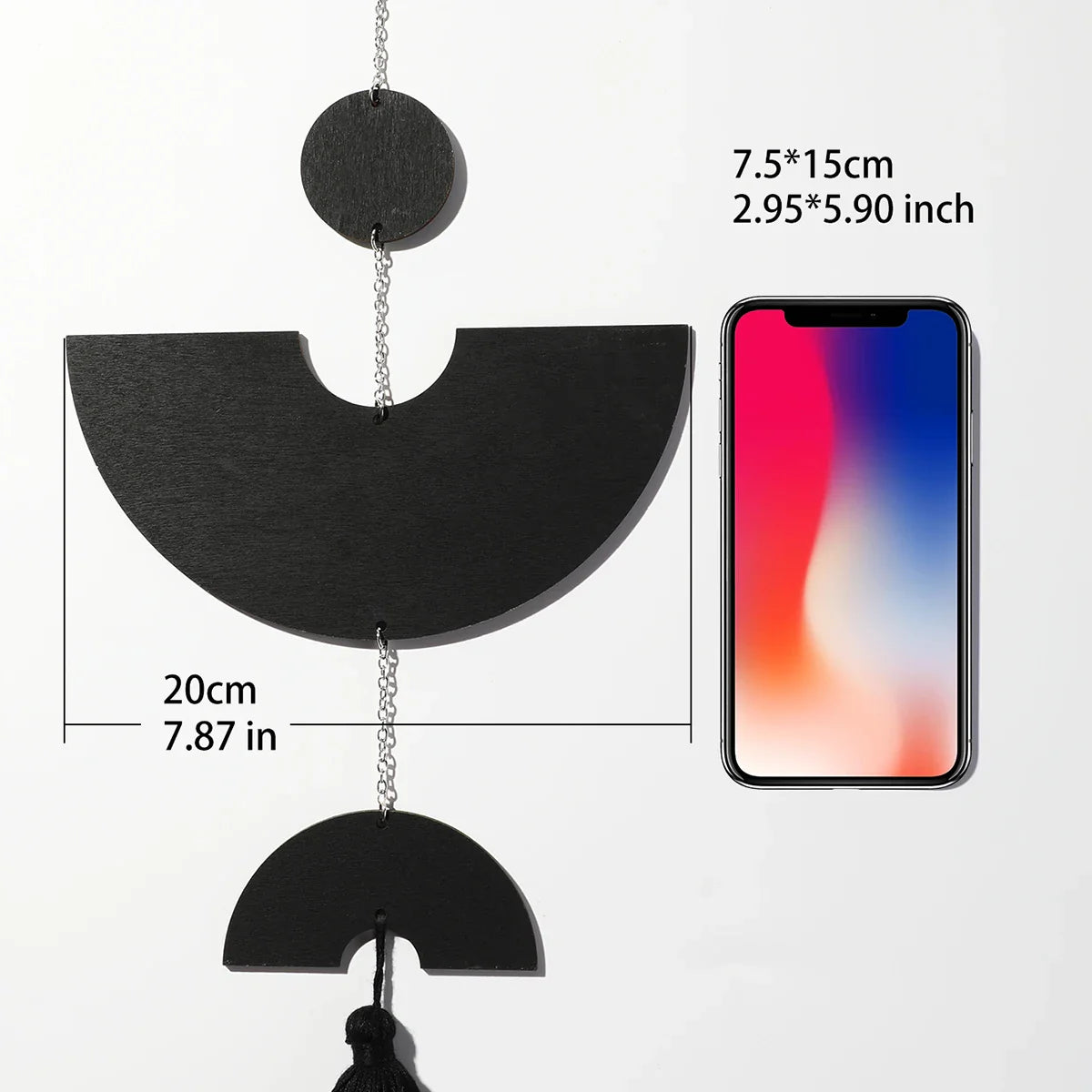 Boho Black Wood Dream Catcher – Macrame Wall Hanging & Rustic Bedroom Decor