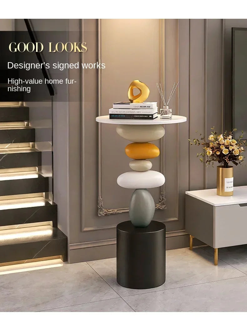 Creative Art Side Table – Modern Floor Decor & Small Coffee/Tea Table