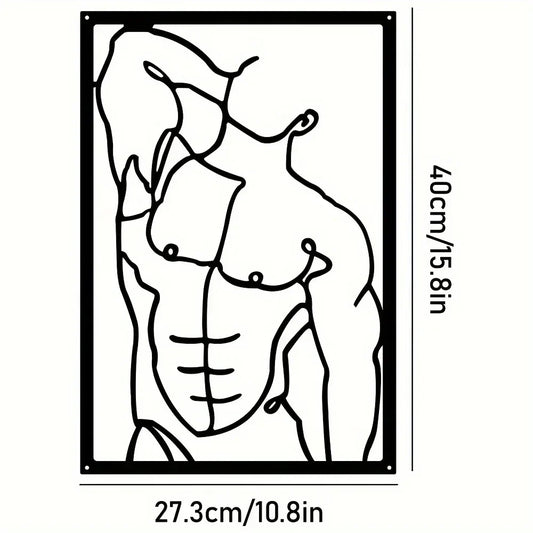 40×60cm Modern Metal Wall Art – Abstract Geometric Design