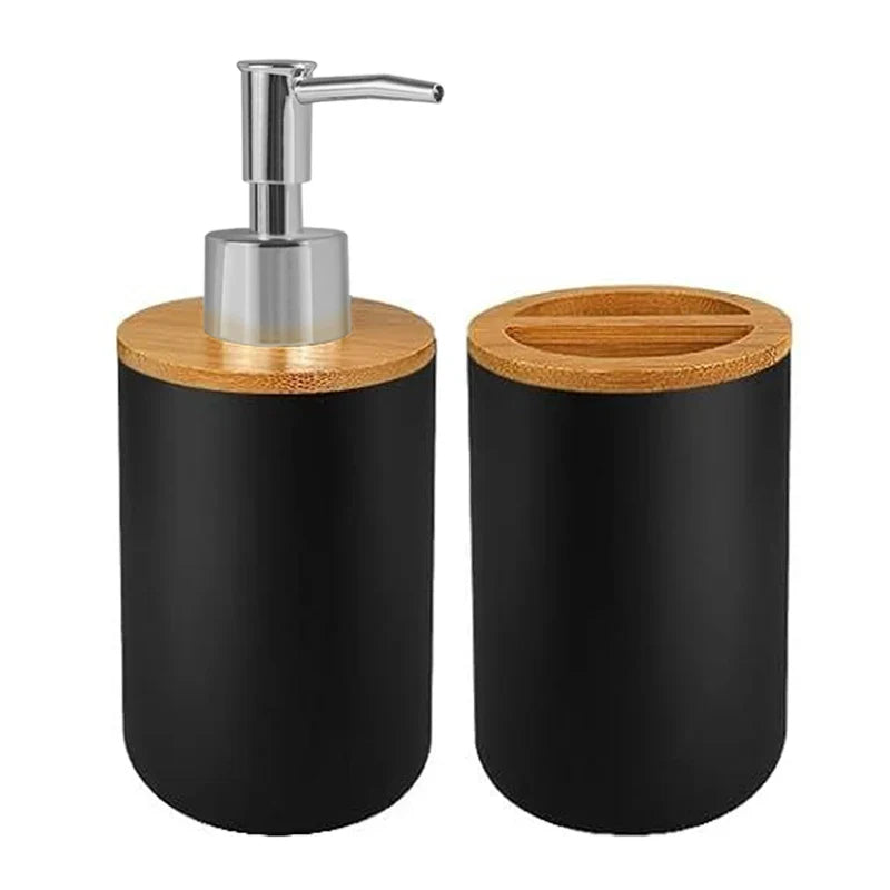 Bathroom Set – Soap Dispenser, Toothbrush Holder & Soap Dish