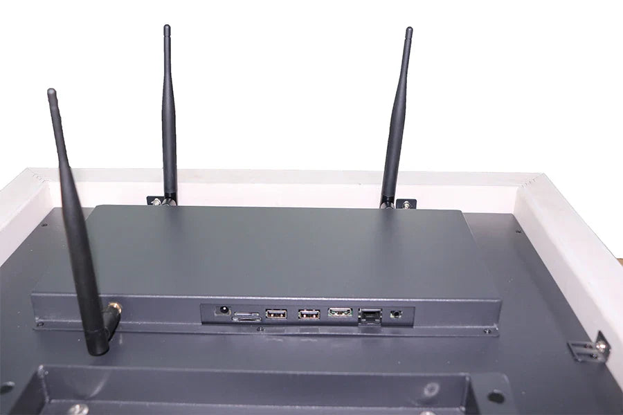 32" WiFi Digital Art Frame – Cloud Wood Finish with Anti-Matte Display