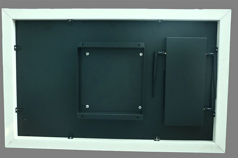 32" WiFi Digital Art Frame – Cloud Wood Finish with Anti-Matte Display