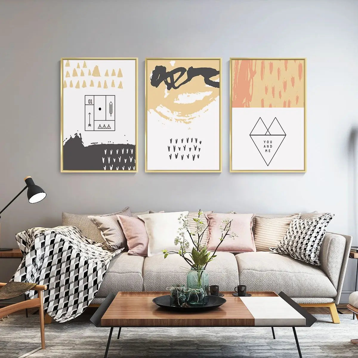 3-Piece Framed Impressionist Canvas – Aesthetic Wall Art Set