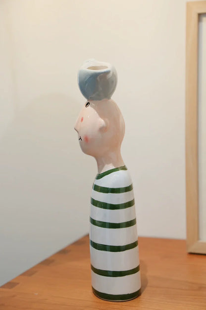 Ceramic Vase Home Decor – Artistic Desktop Sculpture & Flower Arrangement Pot