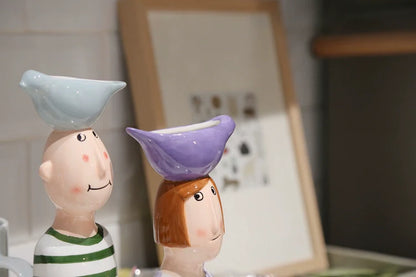 Ceramic Vase Home Decor – Artistic Desktop Sculpture & Flower Arrangement Pot