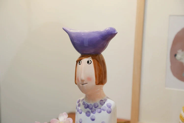 Ceramic Vase Home Decor – Artistic Desktop Sculpture & Flower Arrangement Pot