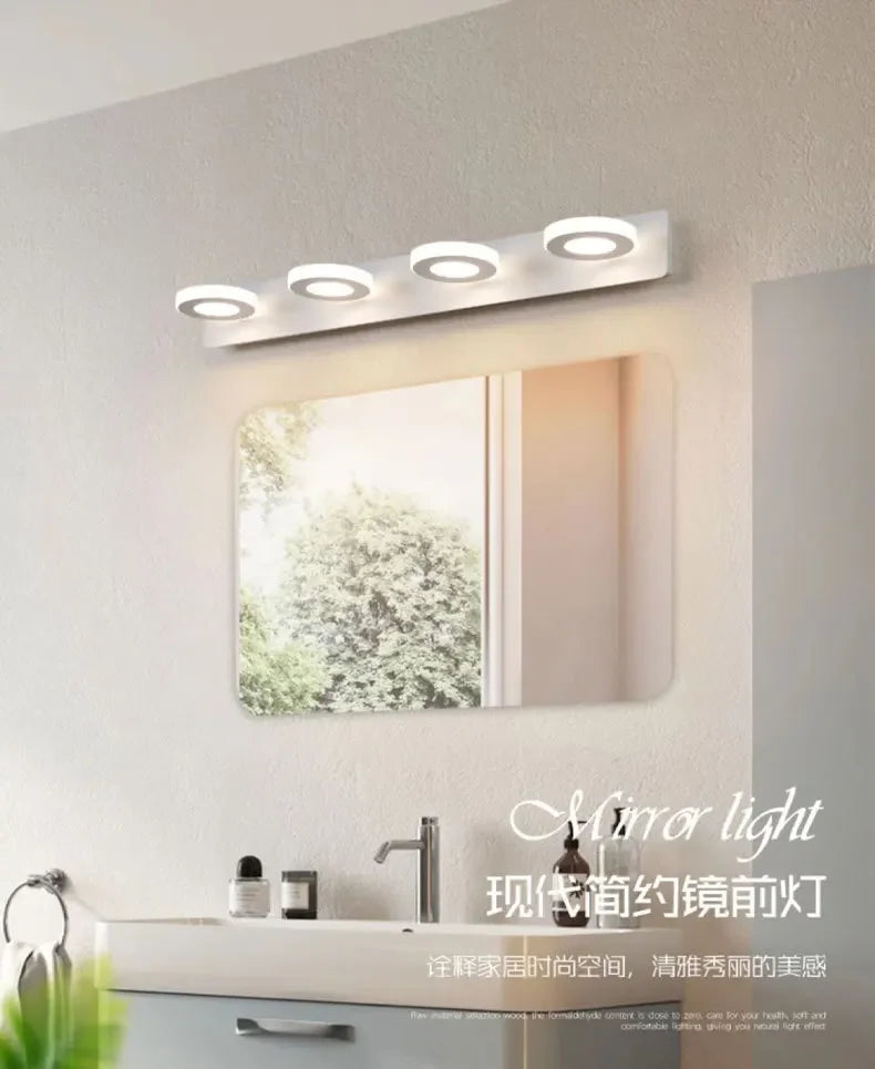 LED Wall Lamp – Mirror Front Light for Bathroom, Bedroom & Makeup Decor