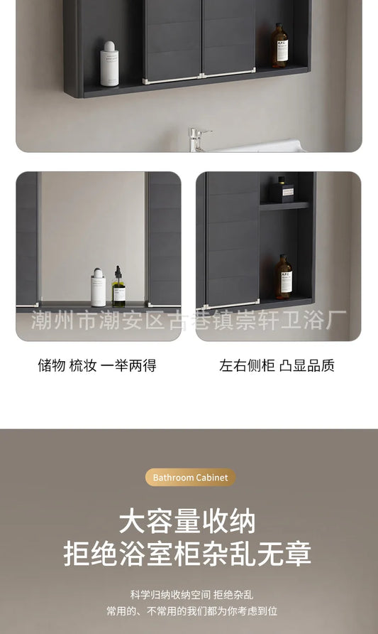 LED Bathroom Mirror Cabinet – Wall-Mounted with Defogger & Adjustable Shelf