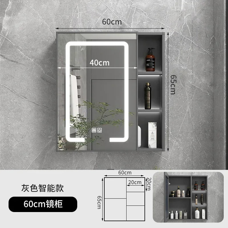 LED Bathroom Mirror Cabinet – Wall-Mounted Vanity with Storage