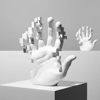 Modern Abstract Palm Hand Sculpture – Luxury Table Decor Figurine