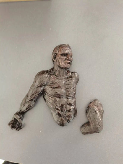 Wall Man Sculpture – Modern Resin Wall Art for Home & Living Room