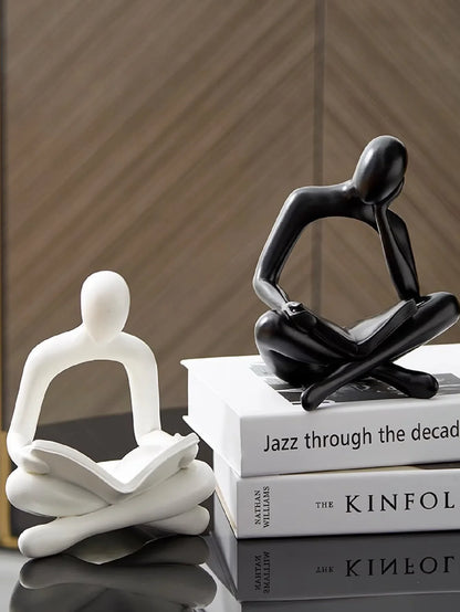 Modern Abstract Bookend – Creative Decor for Bookshelves & Cabinets