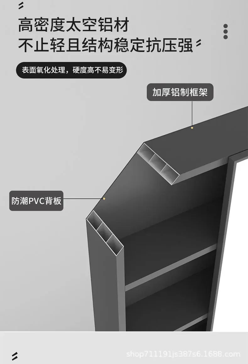 LED Bathroom Mirror Cabinet – Wall-Mounted Vanity with Storage