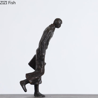 Minimalist Metal Figurines – Abstract Reflection Sculptures for Home Decor