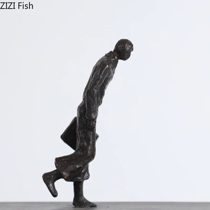 Minimalist Metal Figurines – Abstract Reflection Sculptures for Home Decor