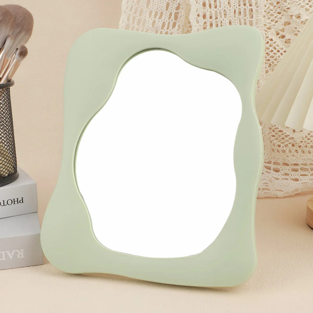 Aesthetic Tabletop Makeup Mirror – Bedroom & Desk Decor