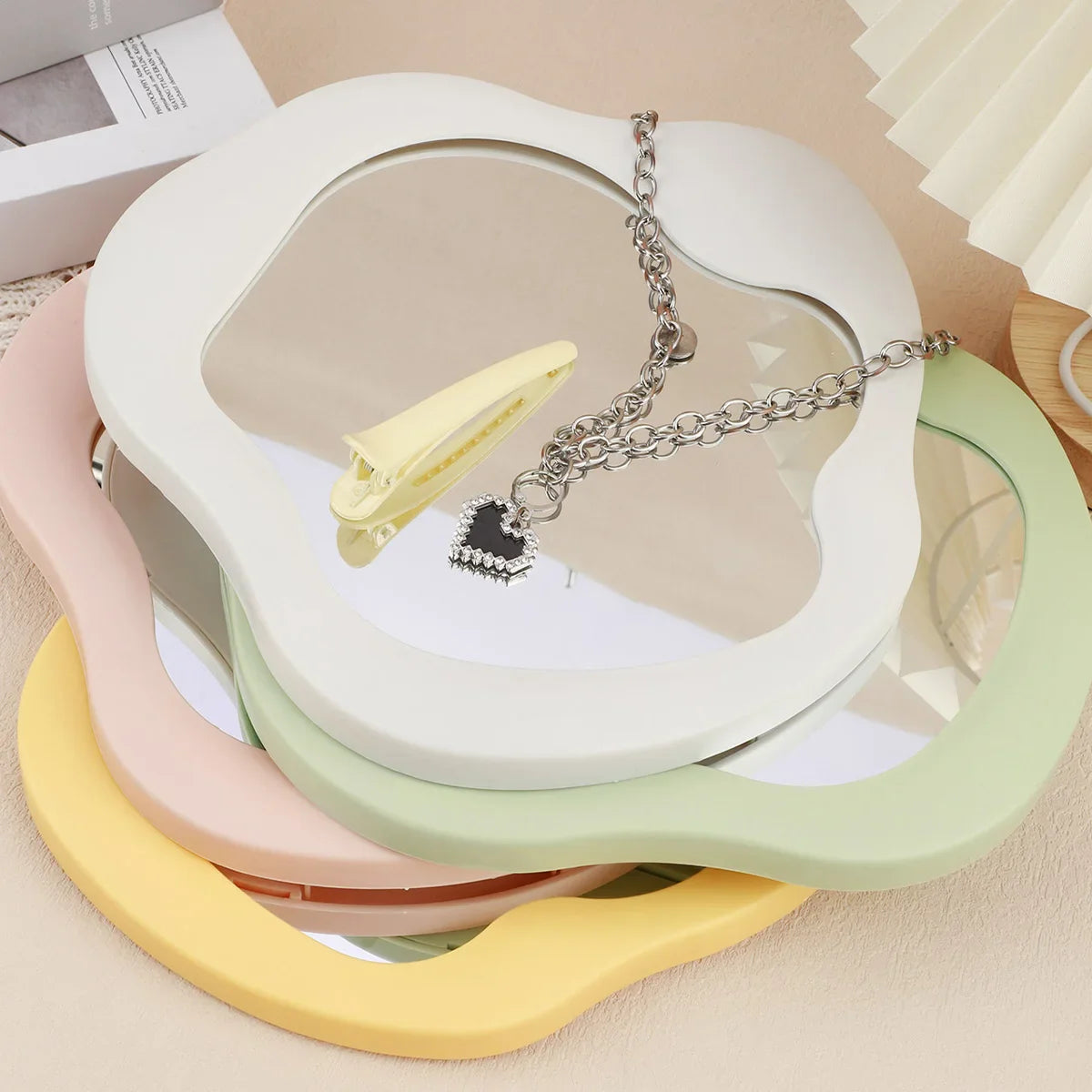 Aesthetic Tabletop Makeup Mirror – Bedroom & Desk Decor