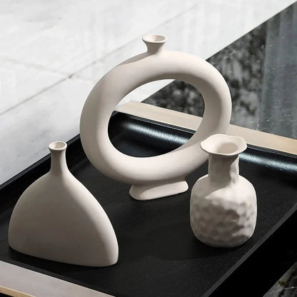Modern Ceramic Vase – Bedroom Desktop Decor & Photography Background Ornament