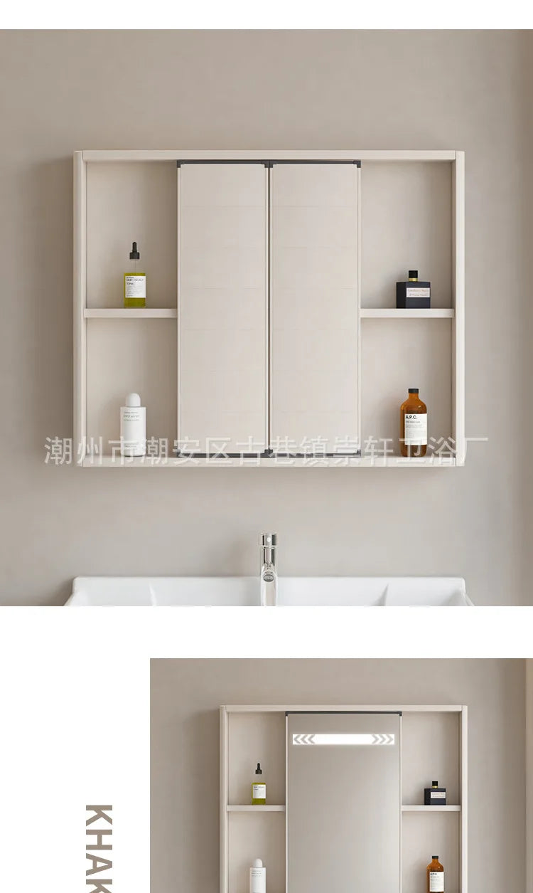 LED Bathroom Mirror Cabinet – Wall-Mounted with Defogger & Adjustable Shelf