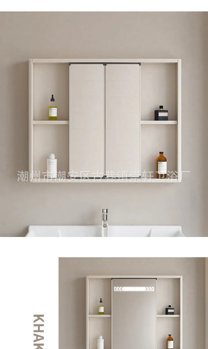 LED Bathroom Mirror Cabinet – Wall-Mounted with Defogger & Adjustable Shelf