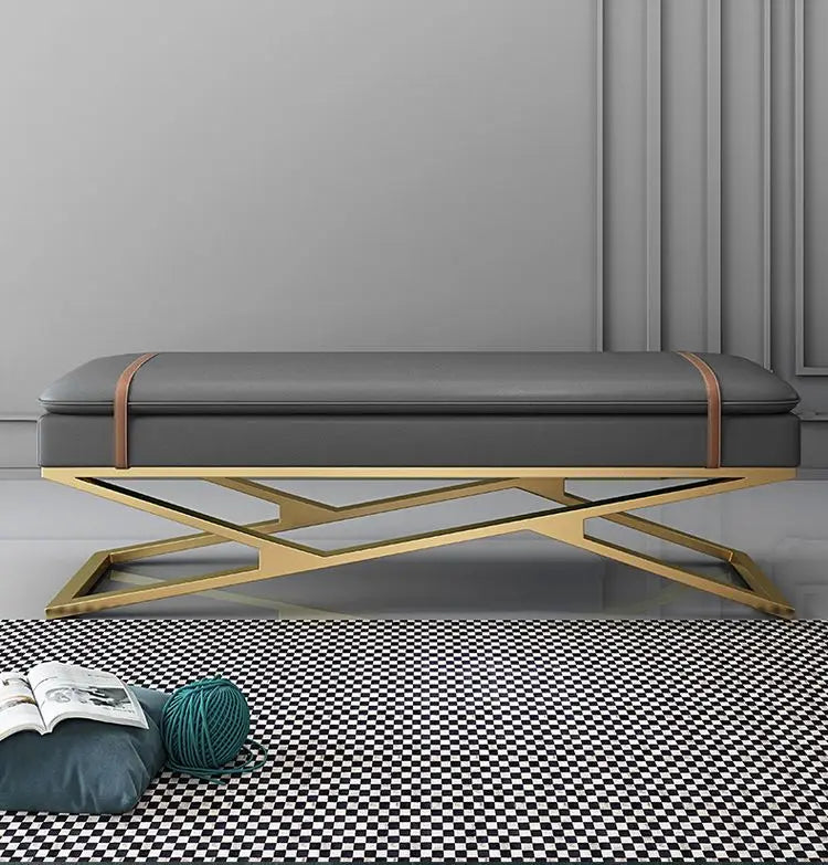 Luxury Nordic Bench – Elegant Makeup Stool & Entryway Seating