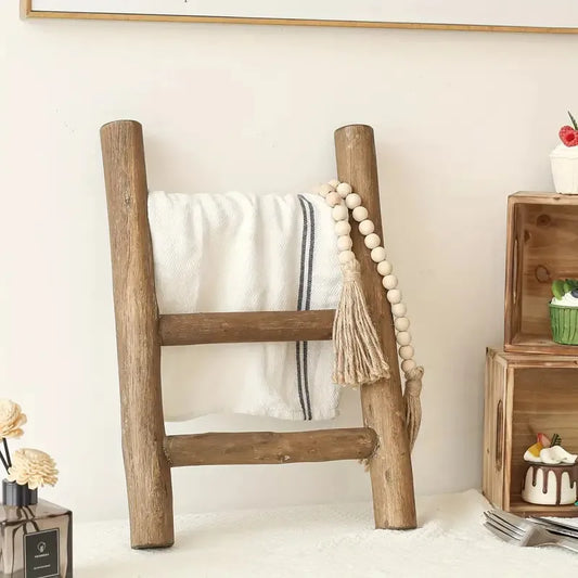 Wooden Towel Ladder Rack – Rustic Home & Bathroom Decor