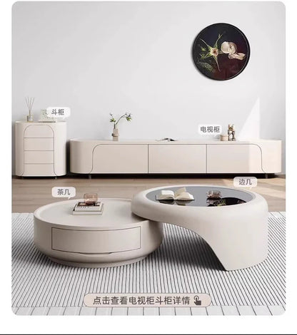 Modern Luxury Round Coffee Table – Minimalist Living Room Furniture