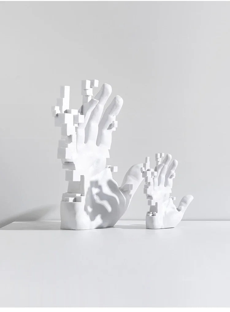 Modern Abstract Palm Hand Sculpture – Luxury Table Decor Figurine