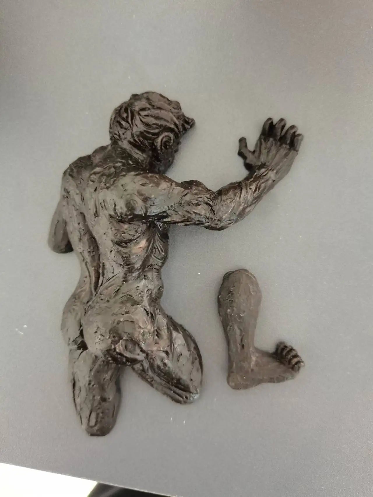 Wall Man Sculpture – Modern Resin Wall Art for Home & Living Room