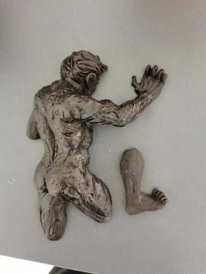 Wall Man Sculpture – Modern Resin Wall Art for Home & Living Room