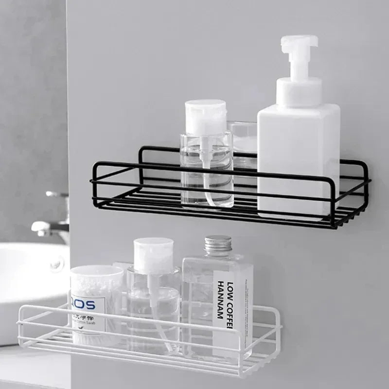 Wall Mounted Bathroom Corner Shelf – Iron Shower Storage Rack & Organizer