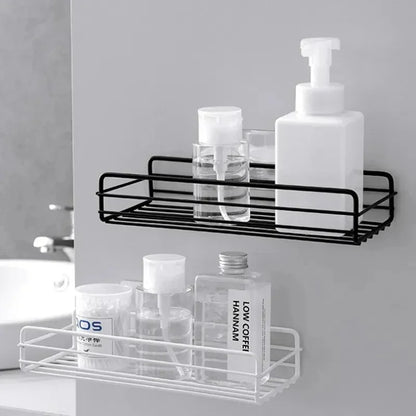 Wall Mounted Bathroom Corner Shelf – Iron Shower Storage Rack & Organizer