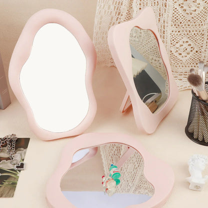 Aesthetic Tabletop Makeup Mirror – Bedroom & Desk Decor