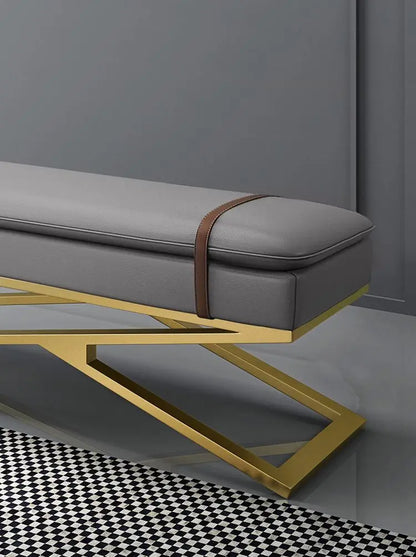 Luxury Nordic Bench – Elegant Makeup Stool & Entryway Seating