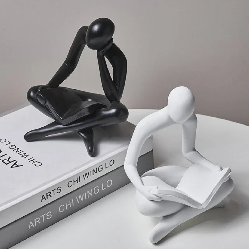 Modern Abstract Bookend – Creative Decor for Bookshelves & Cabinets