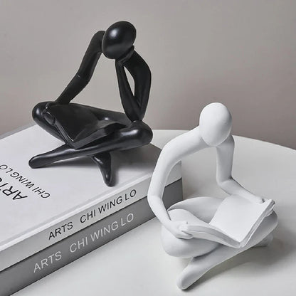 Modern Abstract Bookend – Creative Decor for Bookshelves & Cabinets