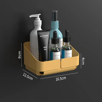 No-Drill Bathroom & Kitchen Storage Rack – Makeup, Shampoo & Spice Organizer