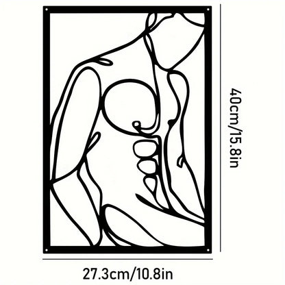 40×60cm Modern Metal Wall Art – Abstract Geometric Design