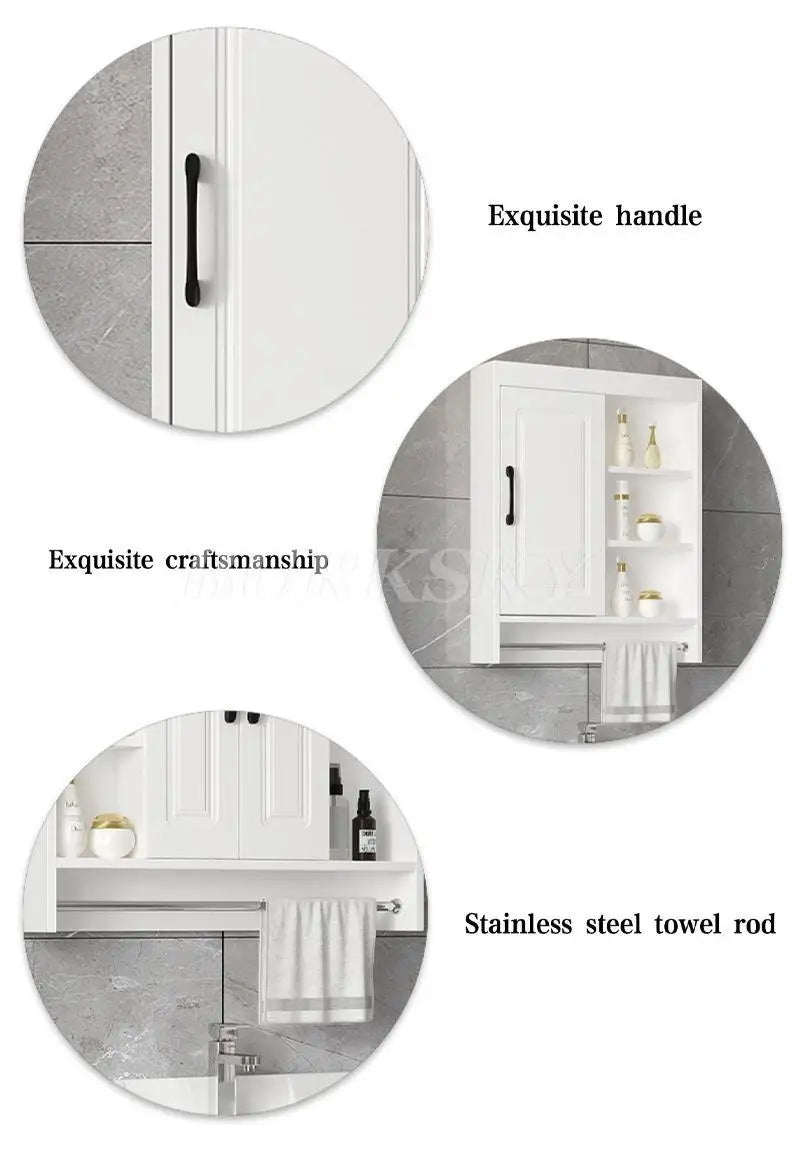 Over-Toilet Wooden Bathroom Cabinet – Space-Saving Storage & Shelves