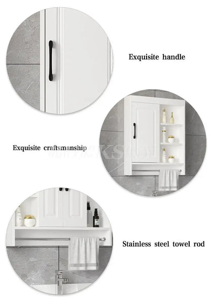 Over-Toilet Wooden Bathroom Cabinet – Space-Saving Storage & Shelves