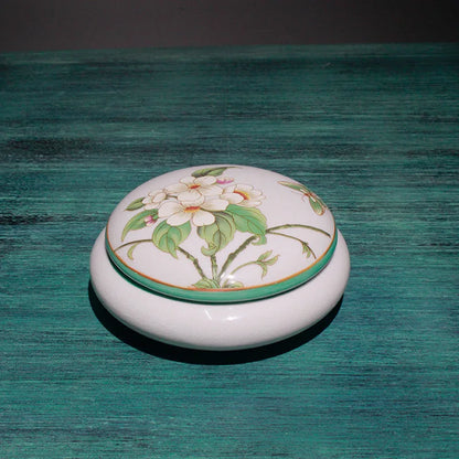 Floral Ceramic Bathroom Set – Toothbrush Holder, Cup & Lotion Bottle