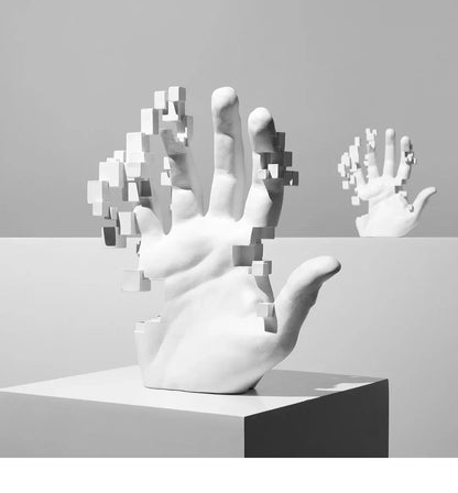 Modern Abstract Palm Hand Sculpture – Luxury Table Decor Figurine