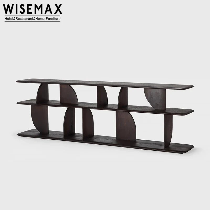 Modern Geometric Wooden Bookshelf – 2/5 Tier Display Storage Cabinet