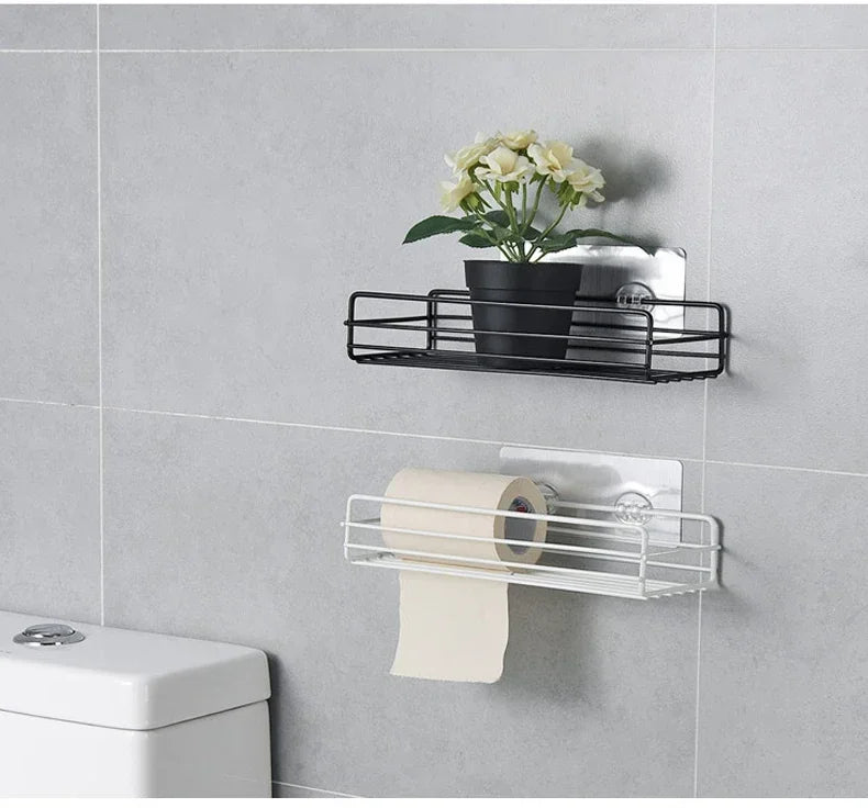 Wall Mounted Bathroom Corner Shelf – Iron Shower Storage Rack & Organizer
