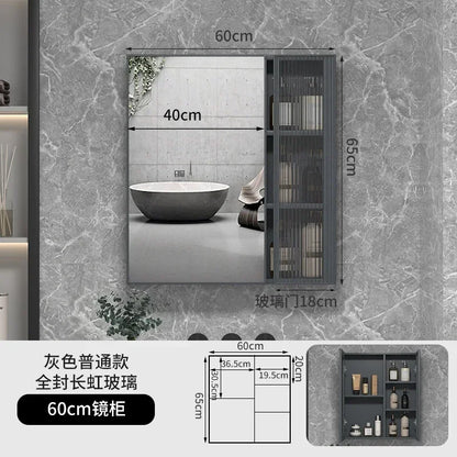 LED Bathroom Mirror Cabinet – Wall-Mounted Vanity with Storage